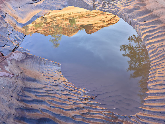 Mud Ripples and Sky Reflection 2