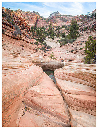 Potholes Sunset, Autumn, Zion NP, Utah