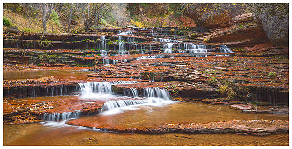 Archangel Falls, Autumn, Zion NP, Utah