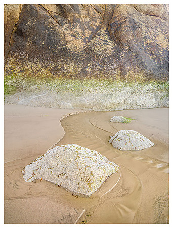 Beach Rocks and Sand, Summer, Hug Point SP, Oregon