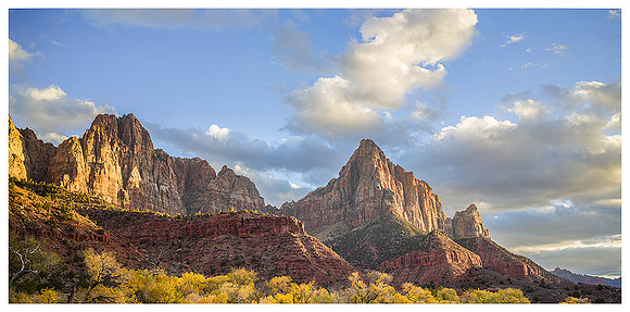 Watchman Sunset, Autumn, Zion NP, Utah