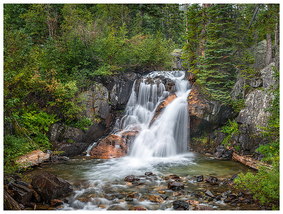 Gold Creek Waterfall, Summer, Near Steamboat Springs, Colorado