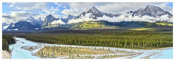 Athabasca River Overlook, Autumn, Jasper NP, Alberta, Canada