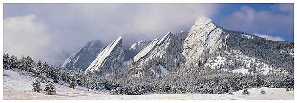 Flatirons Clearing Storm, Winter, Boulder, Colorado
