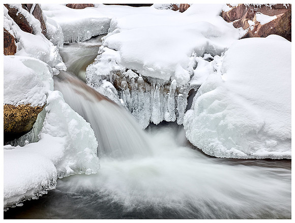 South Boulder Creek Cascade, Winter, Eldorado Canyon, Colorado