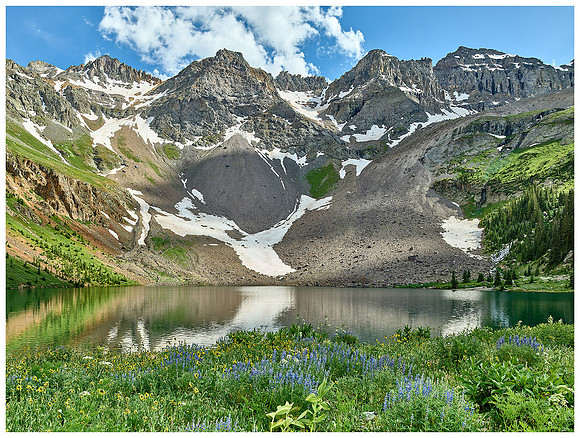 Lower Blue Lake, Summer, Mount Sneffels Wilderness, Colorado