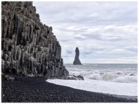 Basalt Columns and Sea stack, Reynisdrangar Beach, Iceland